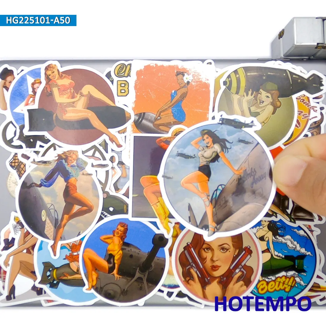 Vintage Glamour Girl Sticker Pack - Nostalgic Art