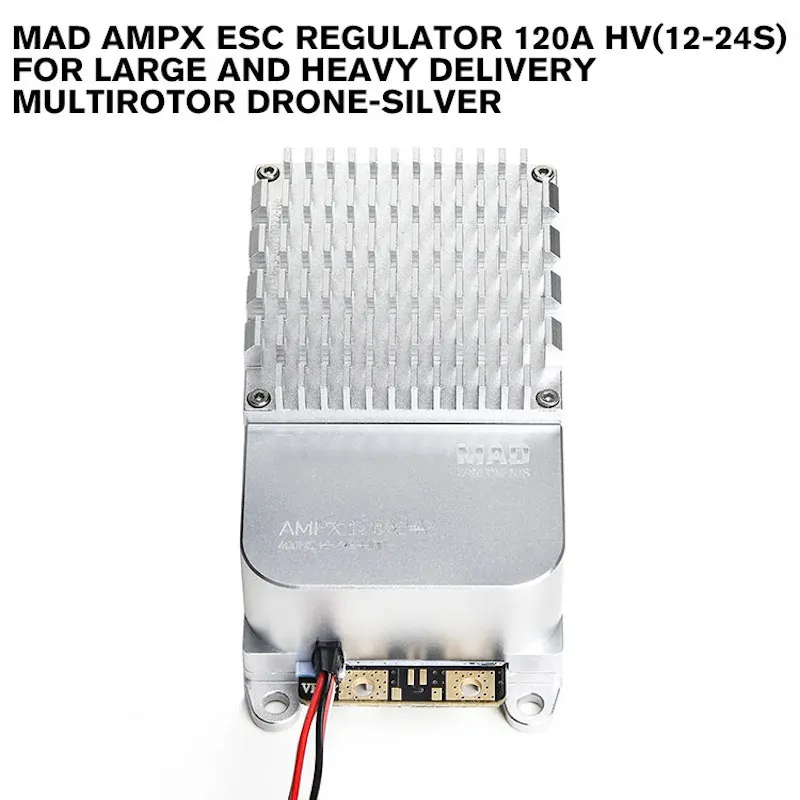 MAD AMPX ESC 레귤레이터, 대형 및 중형 공급 멀티로터 드론-실버, 120A HV(12-24S)