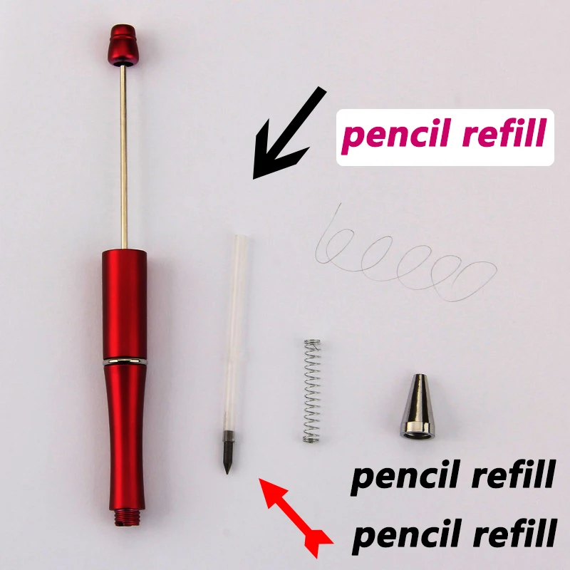 50pcs Beaded Pencil Refill Beadable Pen Pencil Refill HB Pencil Refill