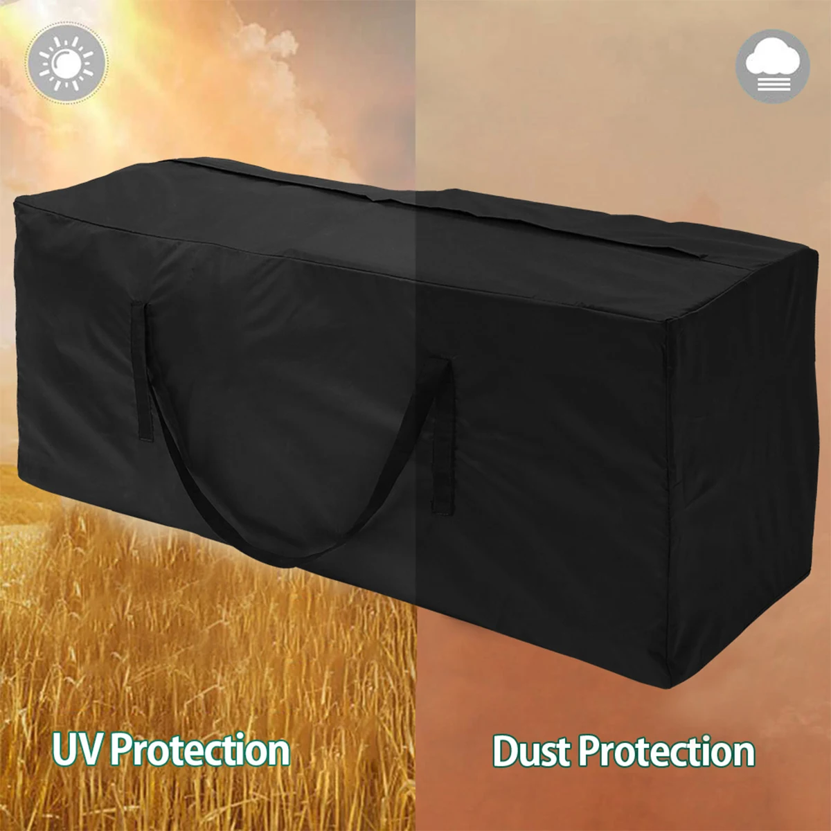 Description Picture 5 of itemGarden Furniture Cushion Storage Bag Waterproof Anti-UV Rectangle Outdoor Furniture Protective Cover Christmas Tree Storage Bag