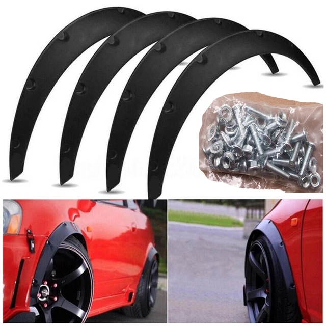 4Pcs 3.1/80mm Universal Flexible Car Fender Flares Extra Wide Body Wheel  Arches - AliExpress