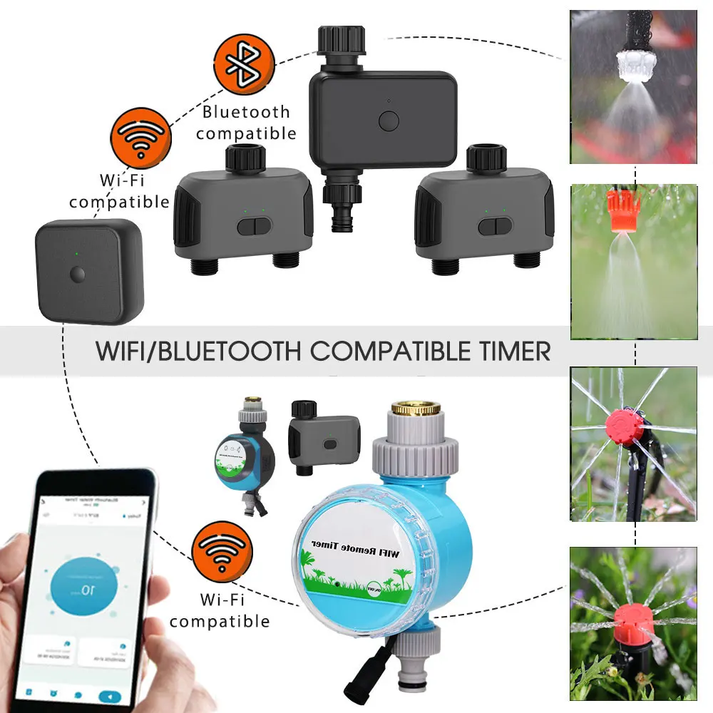 30-50M Smart Garden Watering System Adjustable Dropper Misting Cooling Nozzles Fitting Greenhouse Automatic Irrigation Equipment 3