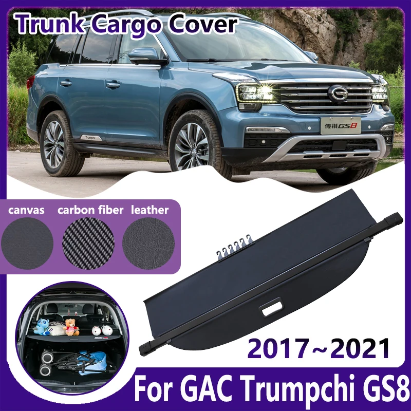 

Багажник автомобиля, грузовые Чехлы для GAC Trumpchi GS8 2017 ~ 2021 2020, органайзер для багажа, Защитный Лоток для занавесок, выдвижные аксессуары