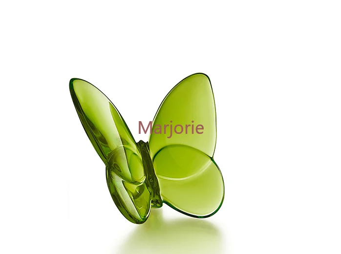2021 Butterfly Wings Fluttering Glass Crystal Papillon Lucky Butterfly Glints Vibrantly with Bright Color Ornaments Home Decore 