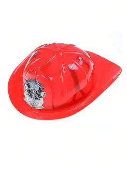 1PC Kid Giochi di finzione Vigile del fuoco Capo Casco di sicurezza Cappello da pompiere Giocattolo Rosso