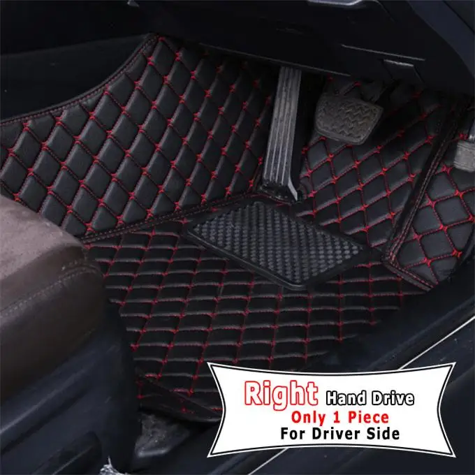 Lederen kofferbak Boot Mats voor JEEP Renegade 2016-2021, op maat gemaakte accessoire waterdichte Anti-kras niet Slip Auto kofferbak beschermer Pad, Black-red