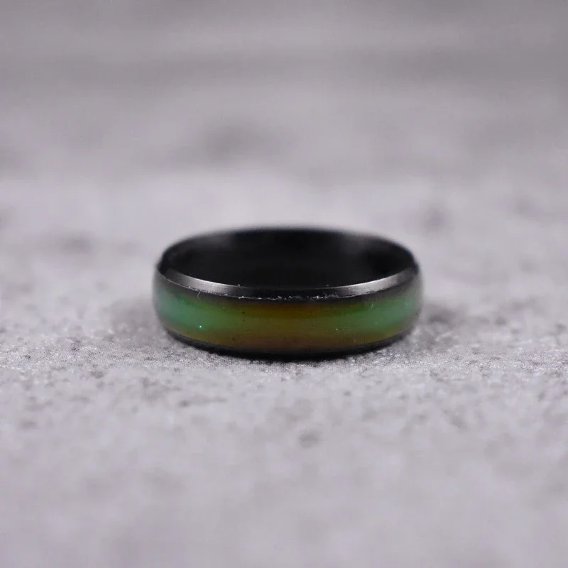 Stainless Steel Ring Change Color Mood Ring Emotional Temperature