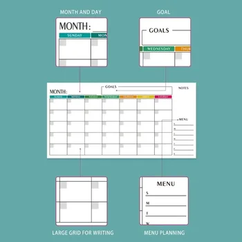 Calendario cancellabile a secco con pennarelli Strumento flessibile gestione del Calendario mensile per uso domestico o