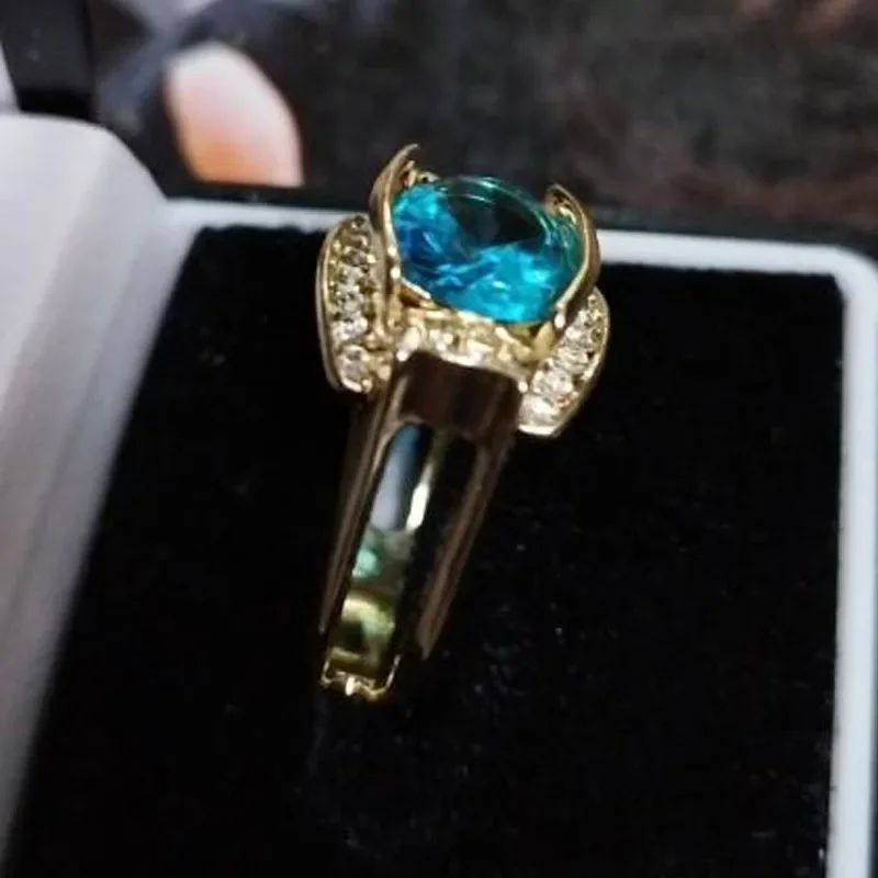 Ring Jewelry Accessories Inlaid Oval Crystal Zirconium For Women Party gold color rings,gold color ring,finger ring,zircon crystal ring,jewelry accessories