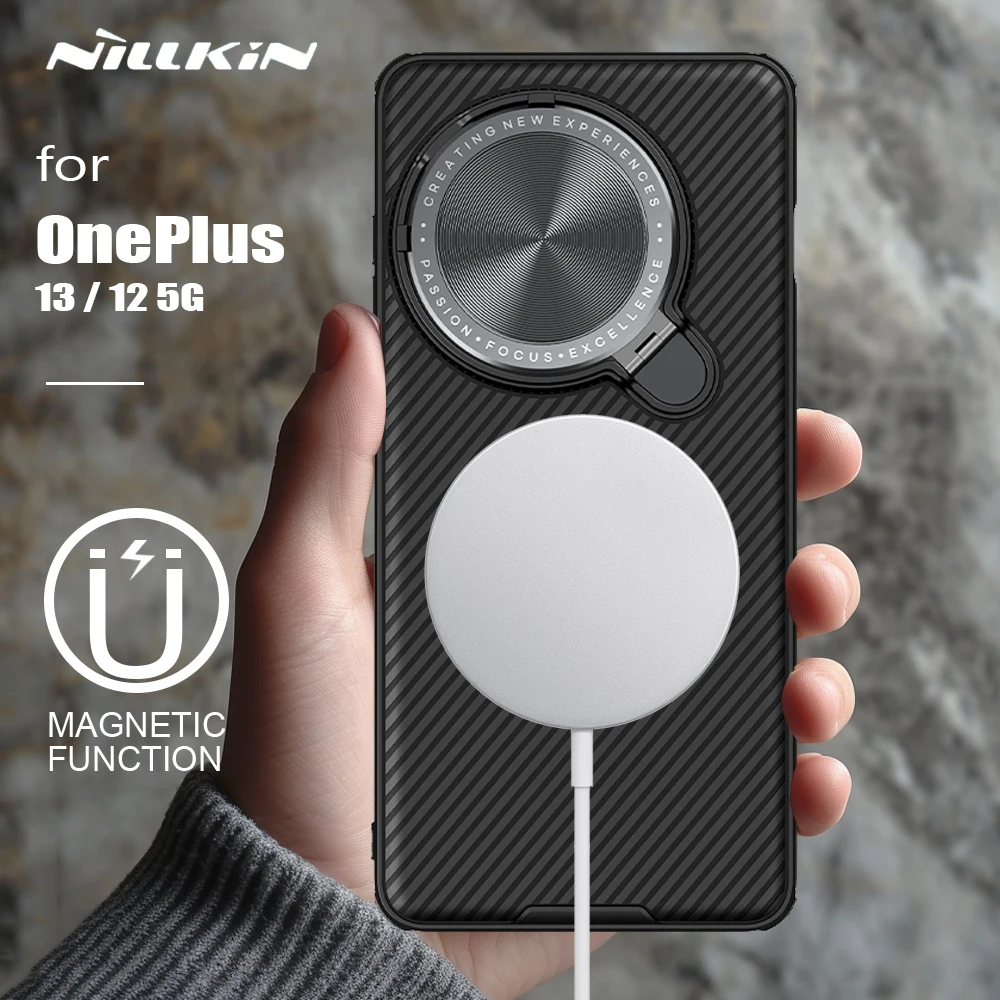 Per Oneplus 13/12 Custodia 5G Nillkin CamShield Prop per custodia magnetica Magsafe con custodia per fotocamera con supporto per copriobiettivo One Plus 12
