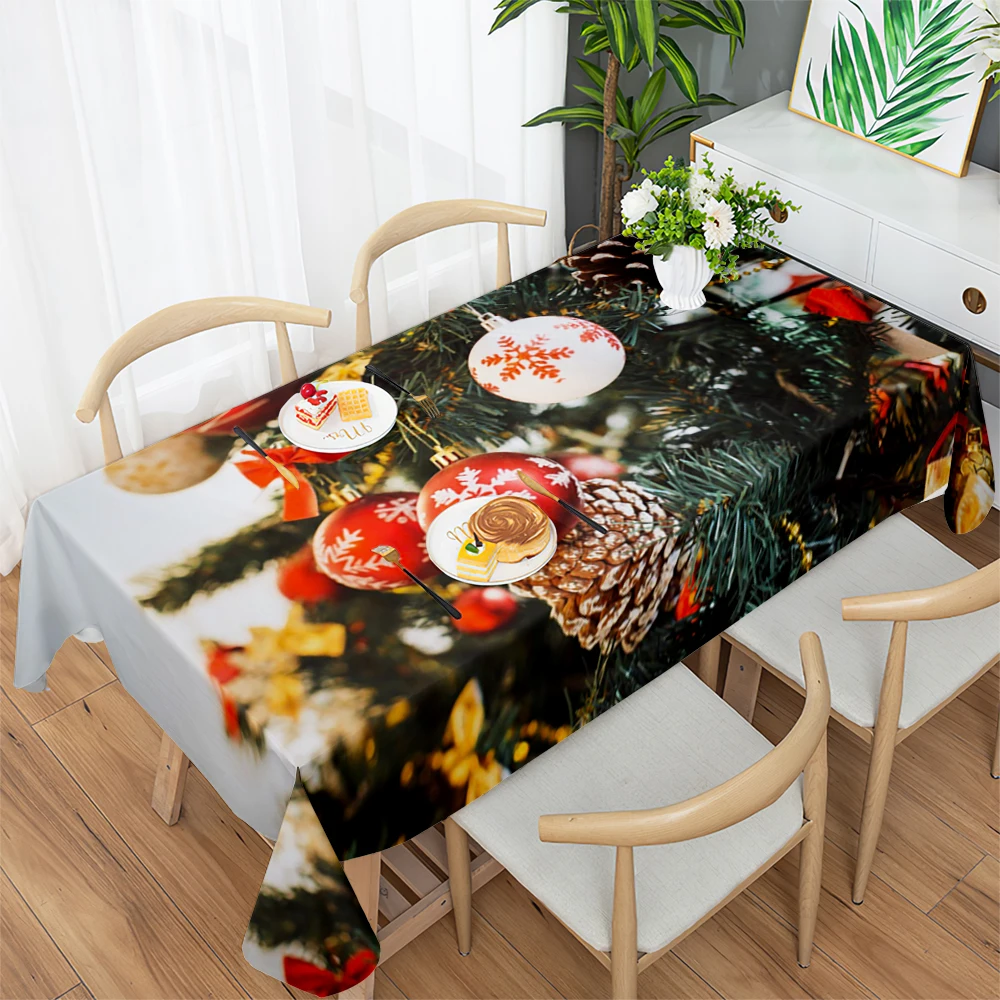 

2022 New Christmas Gifts Creative Printing Christmas Tablecloths Wedding Decoration Birthday Party Tablecloths Mantel Navidad