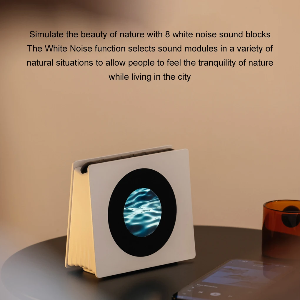 Stereo Sound Bluetooth Speaker Portable Clock Wireless White Noise Sleep Aid Audio System HD Lyrics Display Soundbar Music Box
