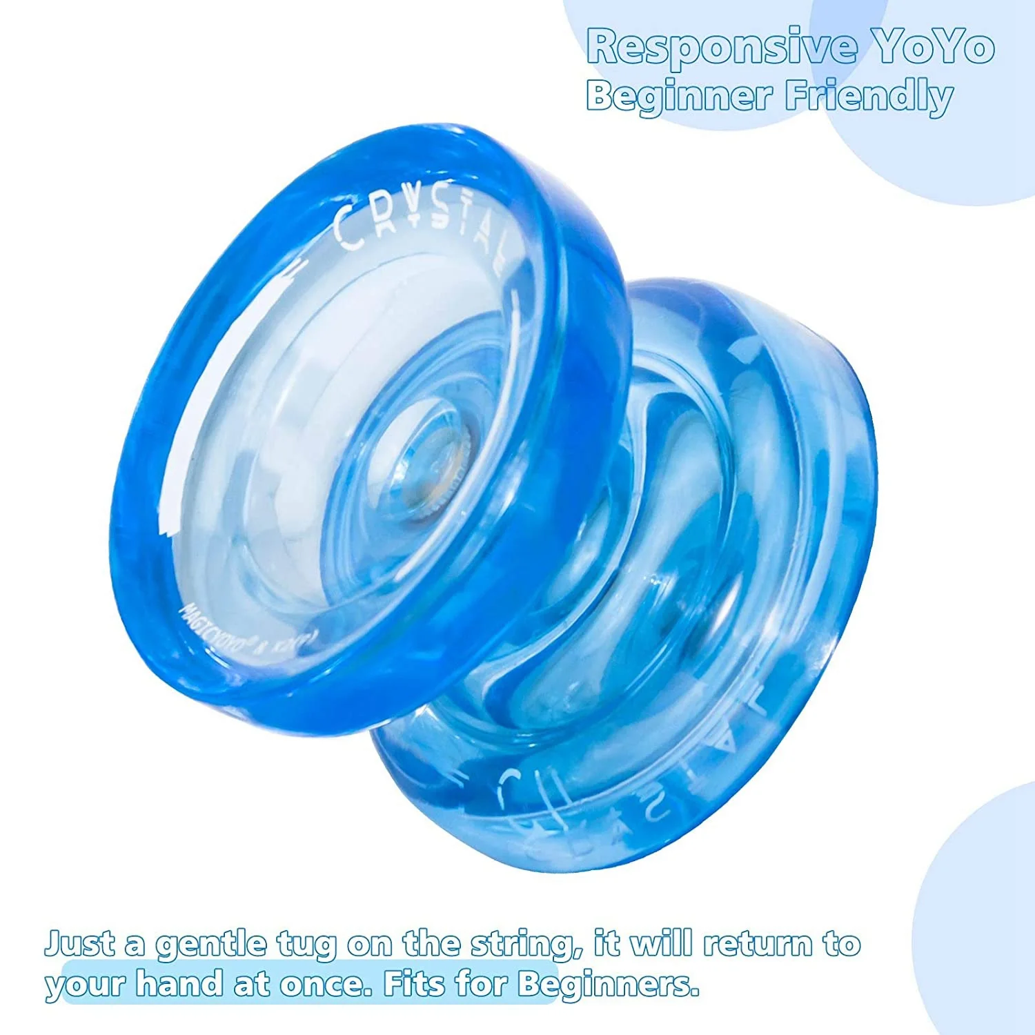 MAGICYOYO K2 Plus Crystal Responsive Yoyo Dual Purpose Yo-Yo with Replacement Unresponsive Bearing for Intermediate
