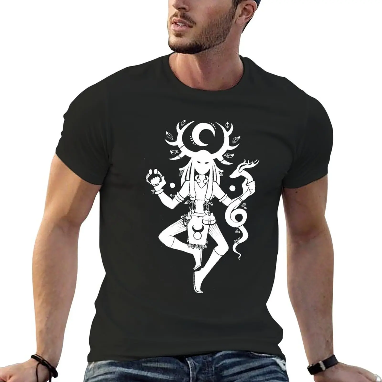 

ART BY CERNUNNOS BLUES - WHITE T-Shirt Blouse quick-drying designer t shirt men