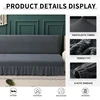 Stretch Futon Sofa Bed Cover Jacquard All-inclusive Armless Futon Cover with Skirt Ruffled Sofa Cover Furniture Protector 1PC 3