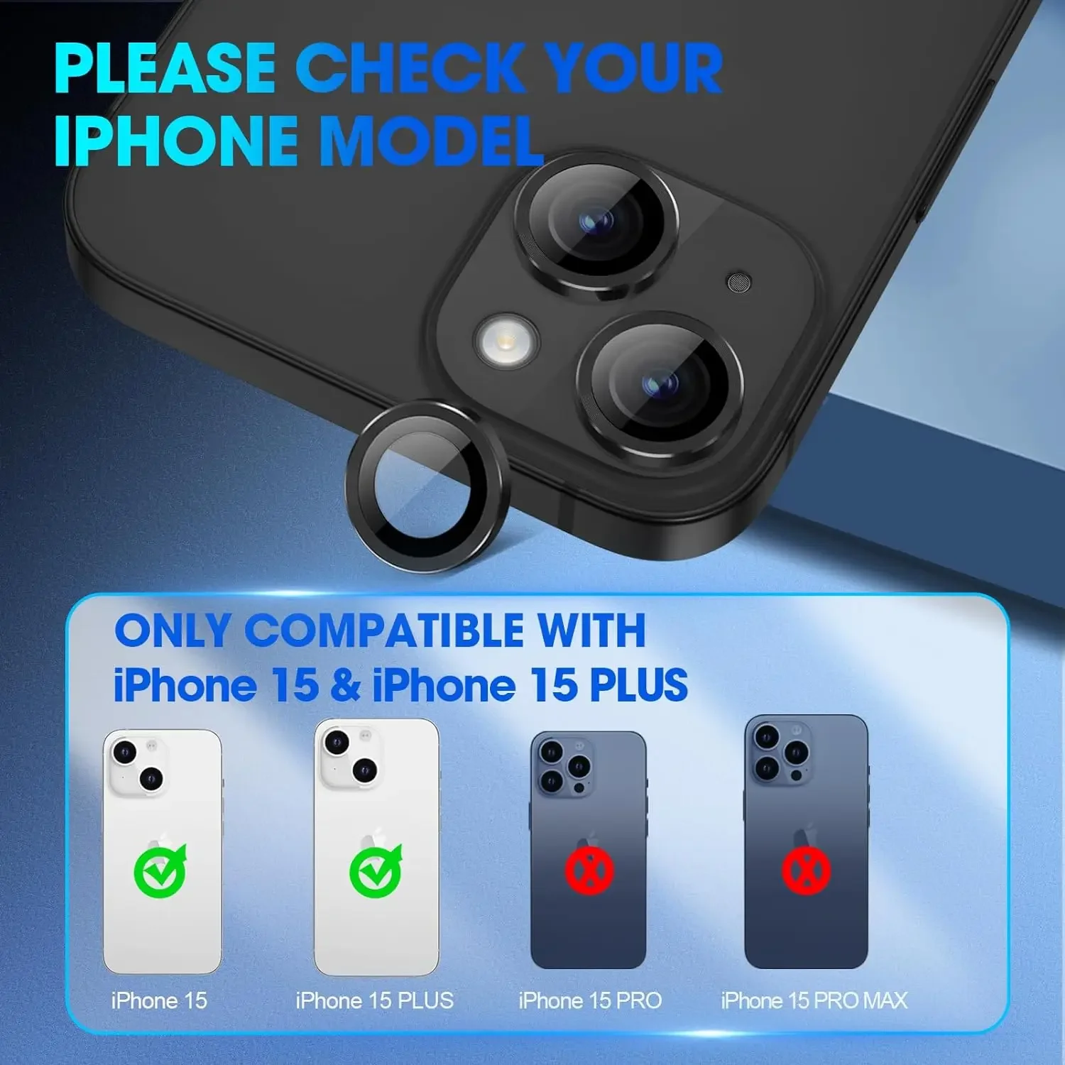 Premium Tempered Glass Camera Lens Protector Cover - Phone Accessories
