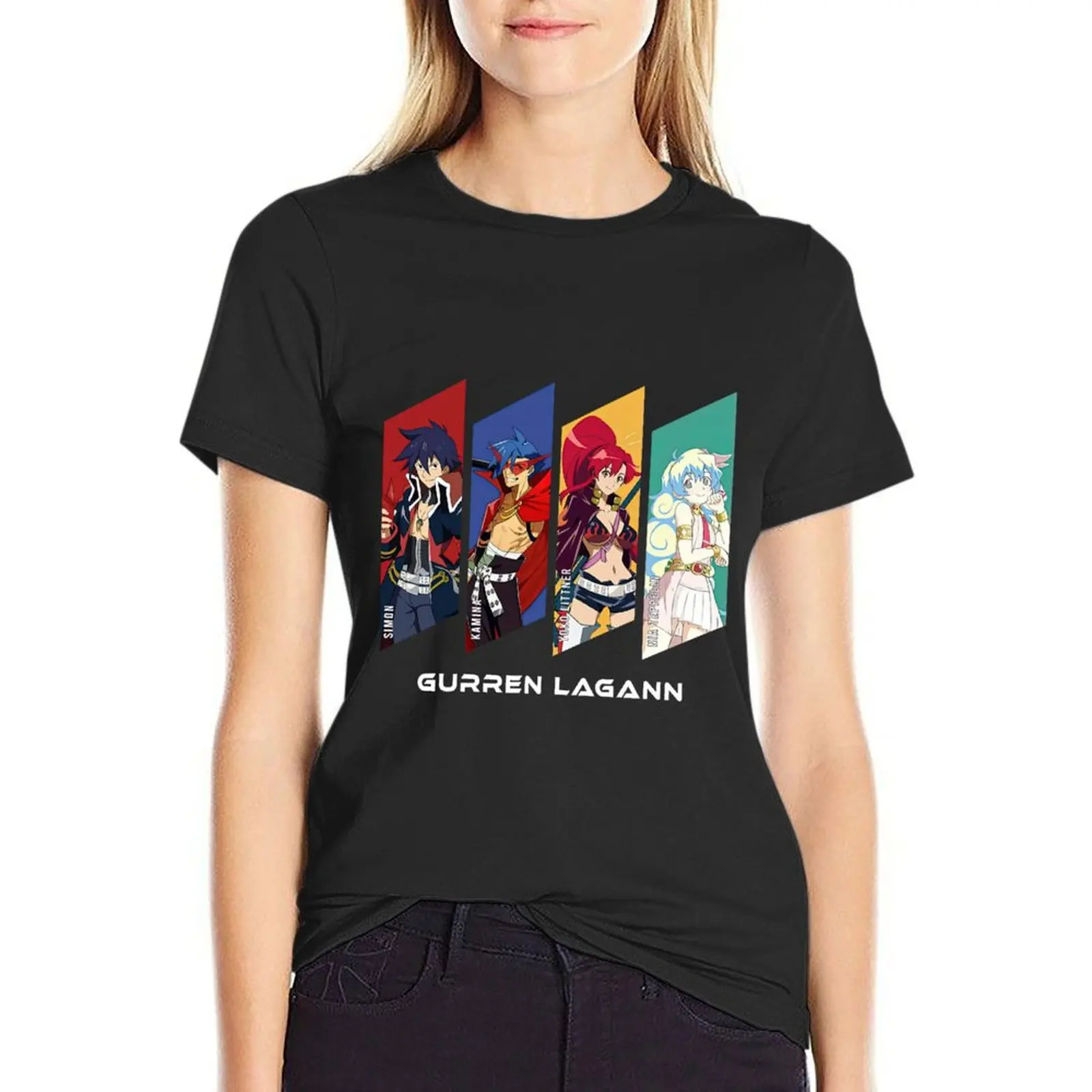 

Футболка Tengen Toppa Gurren Lagann, летние топы, кавайная одежда, эстетическая одежда, аниме одежда, женская футболка