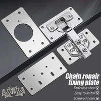 บานพับตู้1/5คู่แผ่นซ่อมตู้สแตนเลสบานพับตู้ครัวบานพับประตูตู้ซ่อมแผ่นบานพับตู้ 1