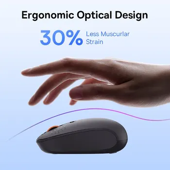 Baseus F01B Mouse Wireless Bluetooth 5.0 Mouse 1600 DPI Silent Click For MacBook Tablet Laptop PC Gaming Accessories 2.4G Mouse 3