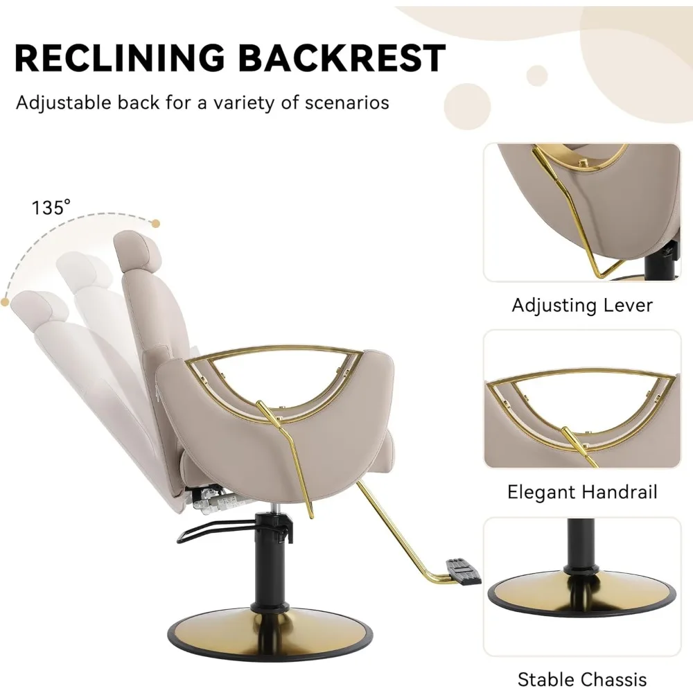 Description Picture 5 of itemSalon Chair for Hair Stylist Barber Chair Hair, Extra Thick Seat and Durable Steel Construction, Shampoo Salon Equipment