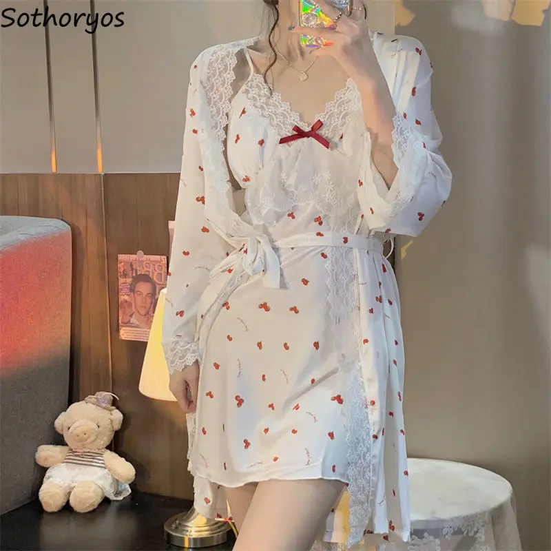 

Комплект женский кружевной из 2 предметов, пикантная мини-одежда для сна в минималистичном стиле, с милым принтом, в стиле пэчворк, в Корейском стиле, модная Дамская одежда для отдыха, на лето