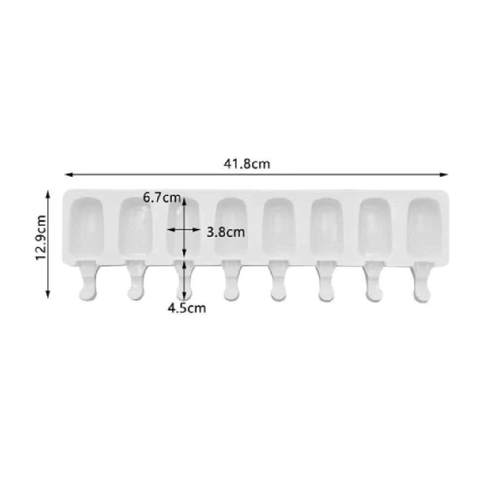 Silicone Popsicle Molds Set - DIY Homemade Ice Cream & Dessert Maker with Sticks