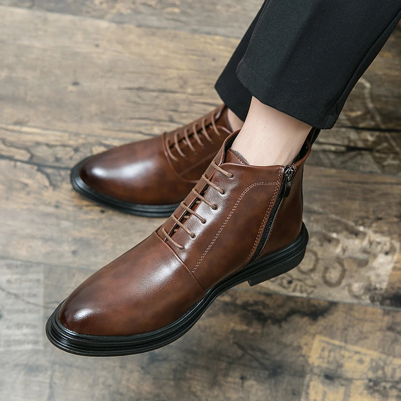 

Men's Patent Oxford Dress Shoes - Perfect for Business, Weddings, and Parties in Any Season
