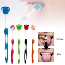 

Tongue Scraper Oral Health Care Bad Breath Oral Dirts Remover Soft Silicone Tongue Cleaner for Kids Adults General People