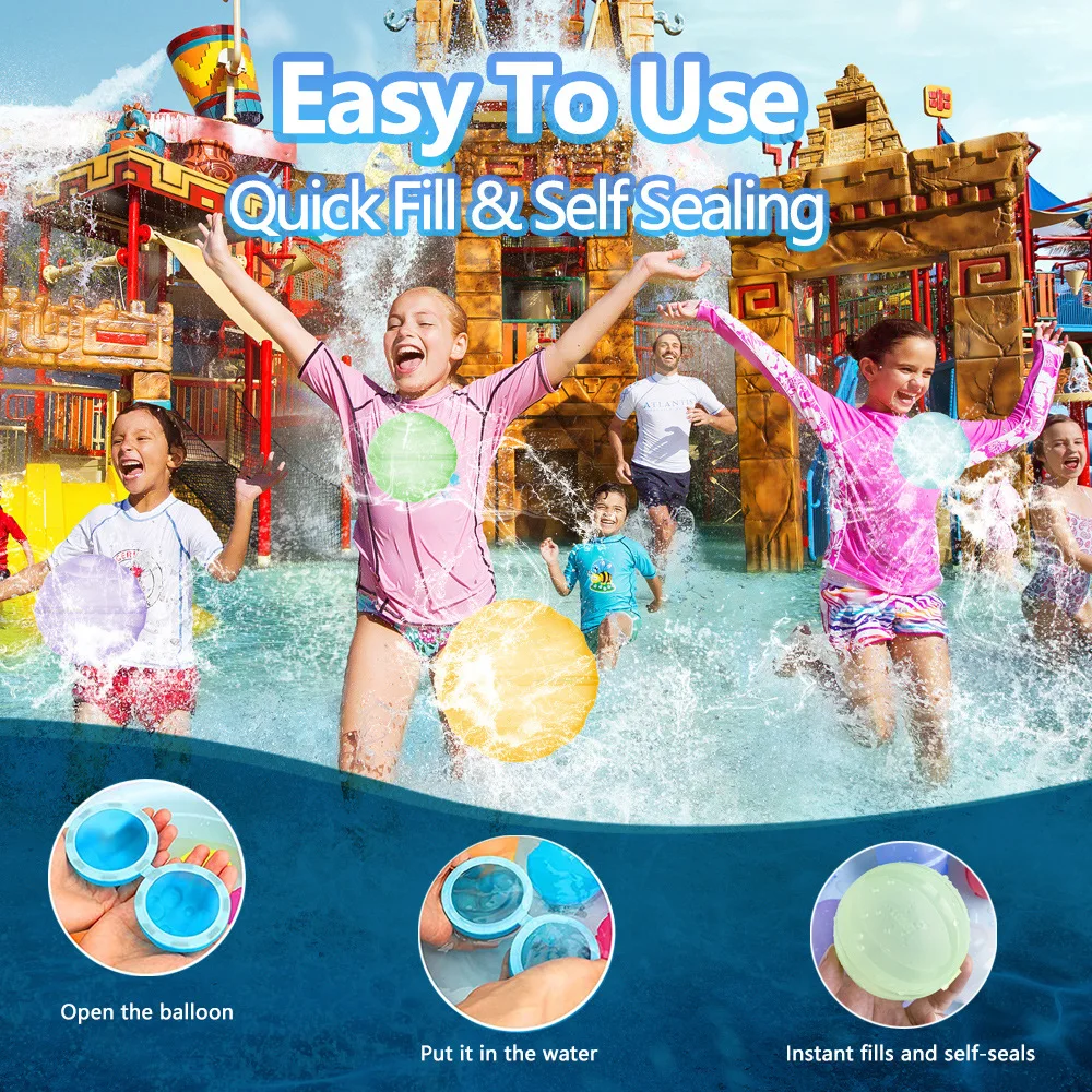 Decompression toys,high-quality reusable,magnetic silicone water polo for small animals.Sealed water pol Summer party water toys 5