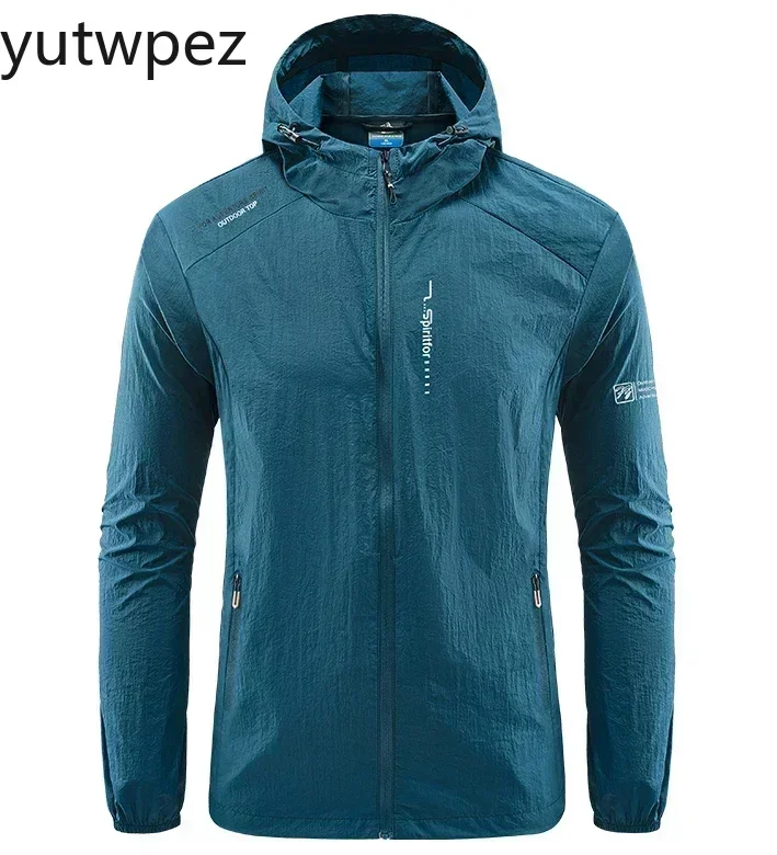 Men Hooded Casual Camping Hiking Fishing Coats Outdoor Quick-Dry Performance Men Clothing Summer Sun Protection Cycl