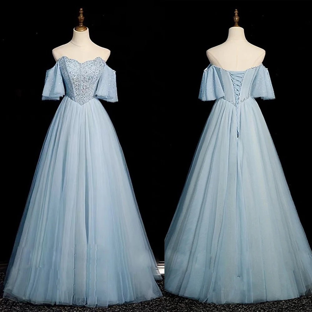 

Ball Dress Saudi Arabia Prom Jiayigong Simple Fashion Off-the-shoulder A-line es Beading Organza Custom