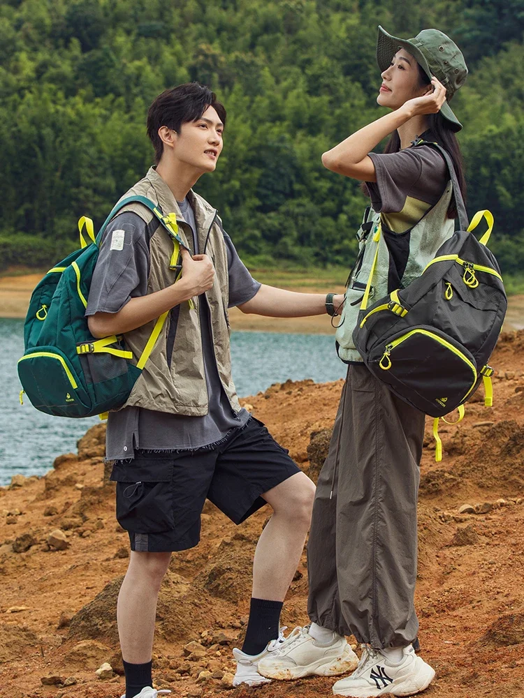 Fouvor Fashion Outdoor Backpack Female 2024 Solid Casual Waterproof High Quality Oxford Shoulders Bag Lightweight Bags 3037-04 3