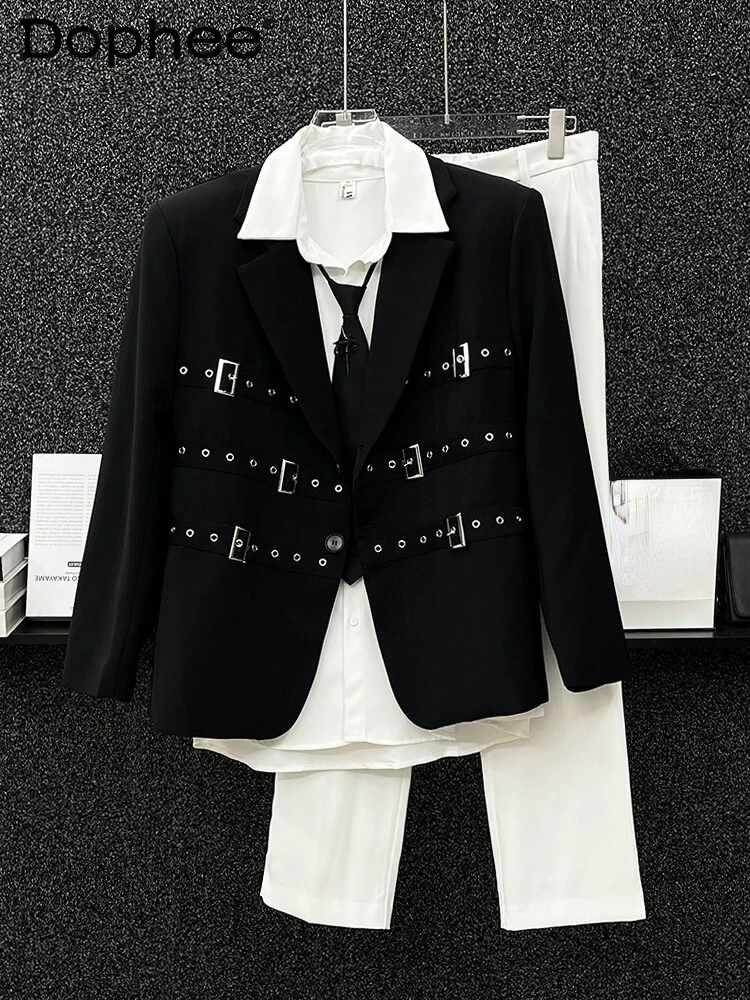 

Fashionable 2024 Spring High-End New Metal Suit Jackets Design Loose Comfort Men's Handsome Fashion Trendy Suit Jacket Tops