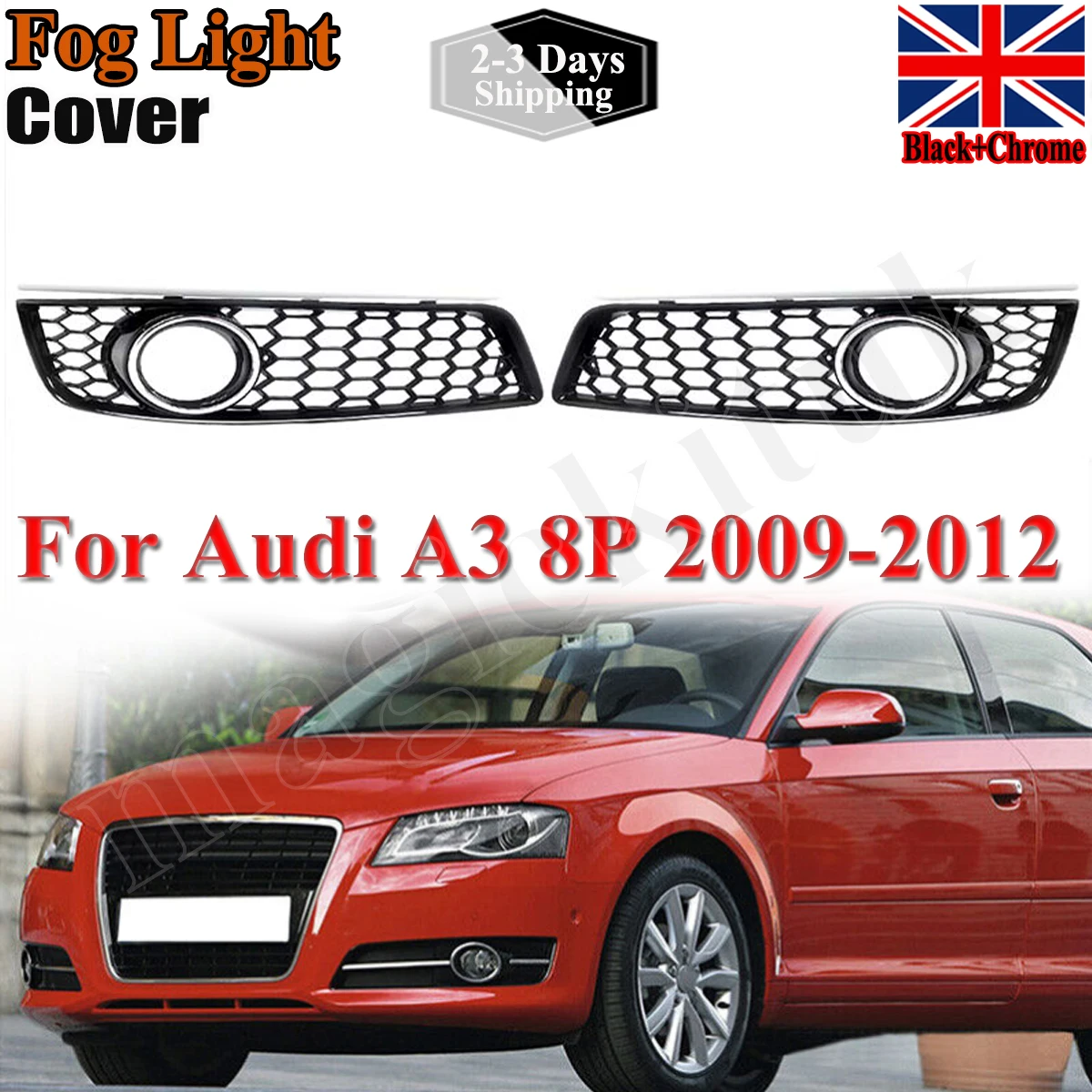 

2 шт., автомобильные чехлы для передних бамперов Audi A3 8P 2009-2012