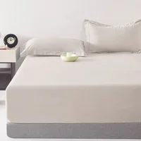 1 ultra deep pocket bed sheet, bedroom pure white matte bed sheet, soft and breathable bedding (suitable for 45-60cm mattresses) 1