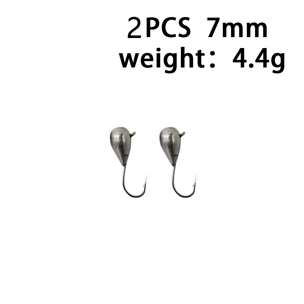 Elite TG 5pcs Tungsten Ice Fishing Jig,2.7mm-6.0mm Tear Drop