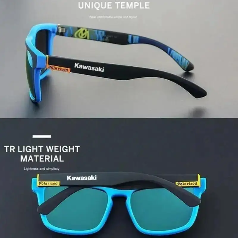 4-color Kawasaki glasses for men and women cool polarized square sunglasses outdoor sports driving fishing cycling glasses polarized sports glasses polarized glasses