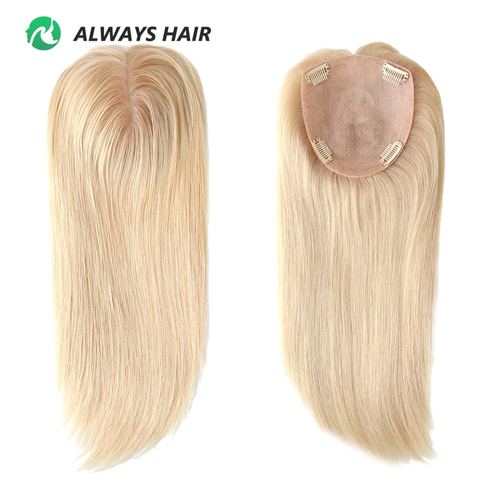 14 "16" Silk Top Hair Topper naturalne tupecik z ludzkich włosów dla