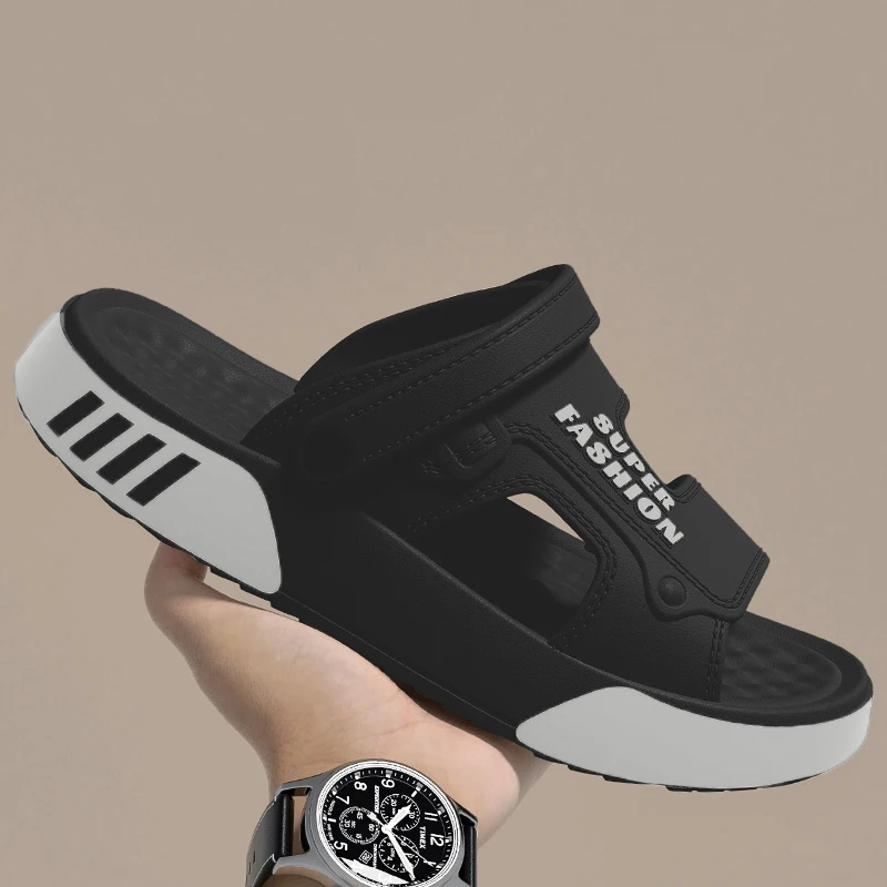 Men Slippers Summer EVA Soft-soled Platform Slides Sandals Indoor Outdoor Walking Beach Shoes Flip Flops Mens Home Shoes