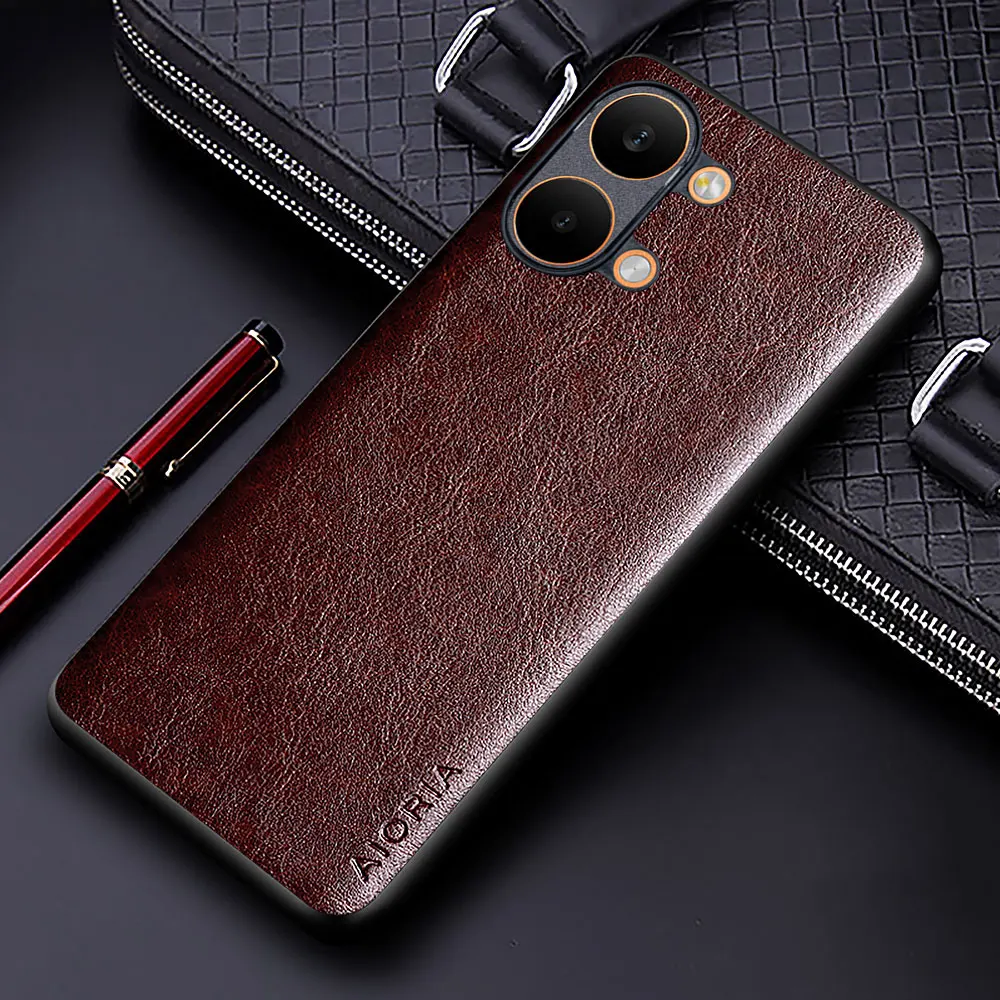 Premium PU Leather Phone Case - Business Solid Color Soft & Hard Protection