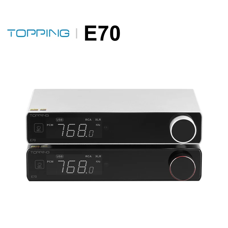 

TOPPING E70 ES9028Pro DAC Bluetooth 5.1 LDAC XU316 Decoder Brand New I/V Conversion PCM768k DSD512 RCA/XLR Remote Control audire