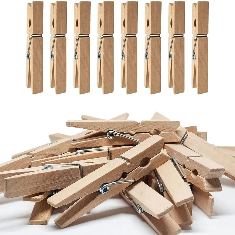 

Mini Clothes Pins for Photo Small Clothespins Wooden Picture Clips Display Artwork Hanging Decorative Tiny Cards Clips Pegs