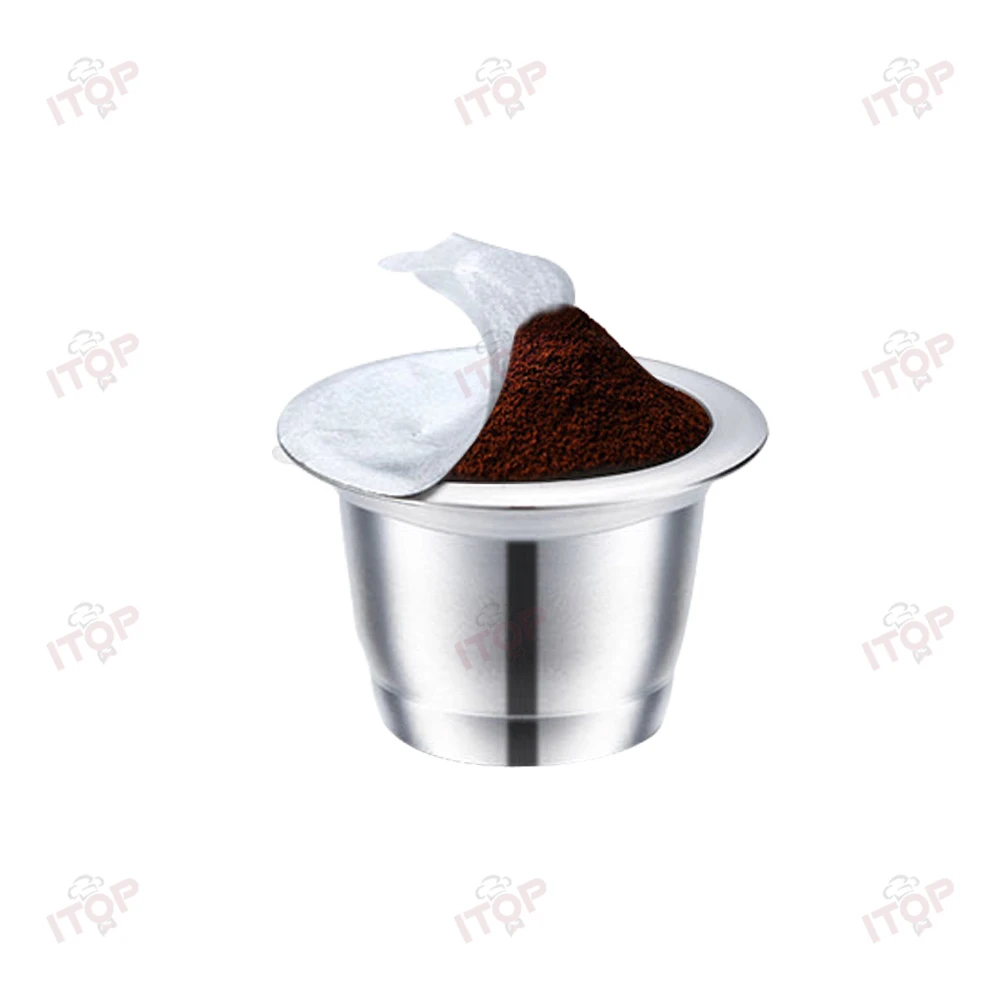 Espresso Coffee Capsules Set Coffee Capsulas Stainless Steel Refillable Nespress Capsule Reusable Filters