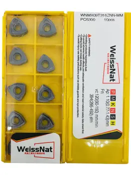 Weiss Nat WNMX09T316ZNN-MM PC5300, карбидные вставки с ЧПУ, фрезерные вставки, 10 шт.