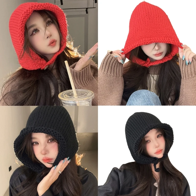 

Шапка-бини ручной работы, зимняя теплая шапка, пуловер, шапка с черепом, женская повседневная шапка