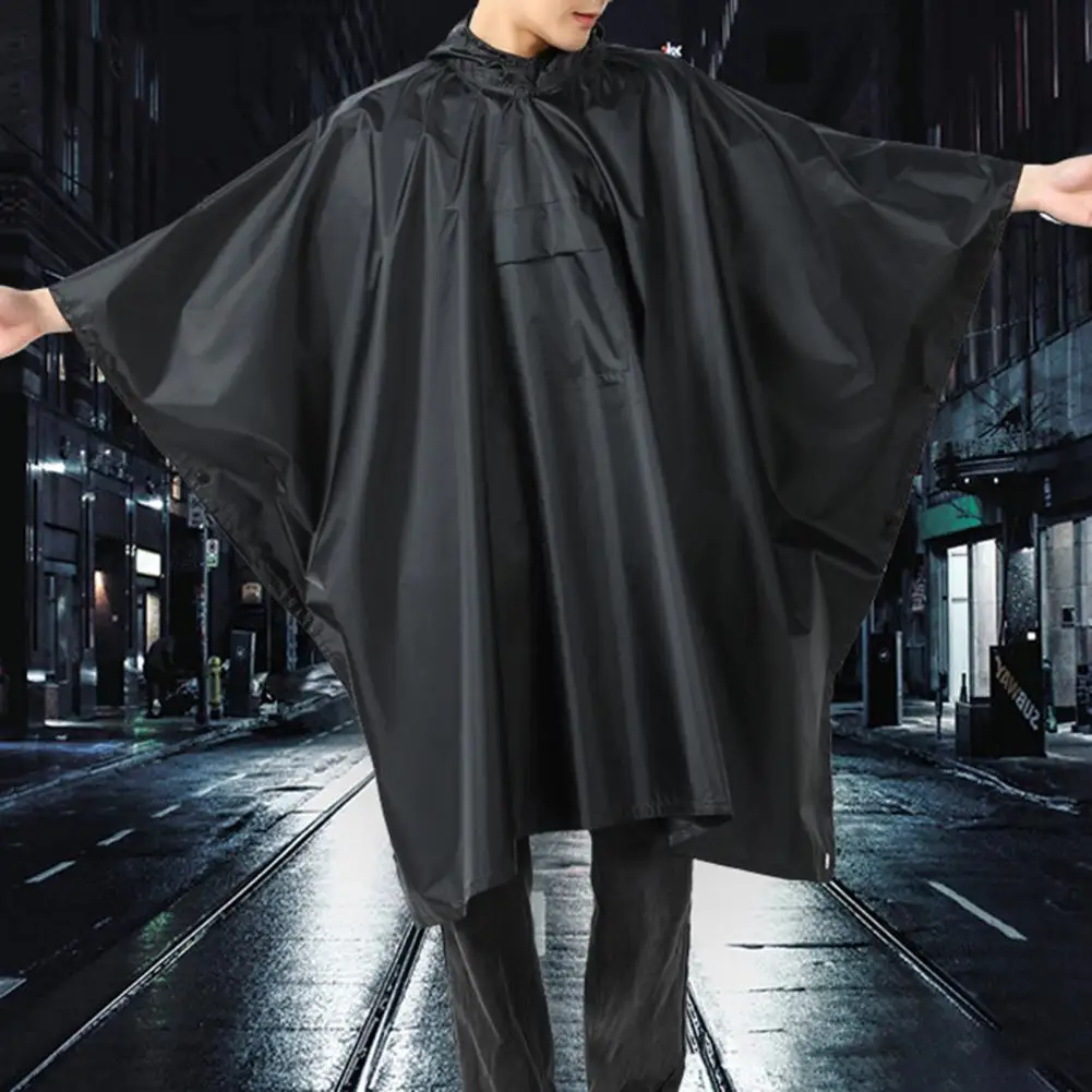 3-in-1 Multi-functional Cloak Raincoat Adult Hooded Rain Poncho with Pocket Waterproof Lightweight Unisex Raincoat