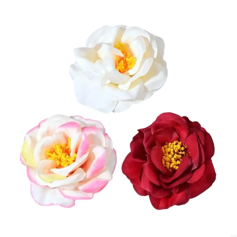 10 PCs Künstliche Blumenköpfe falsche Blumen Dekorative Blumenköpfe handwerksblüte Köpfe für Handwerkshome Dekoration Y08E – Detail 1