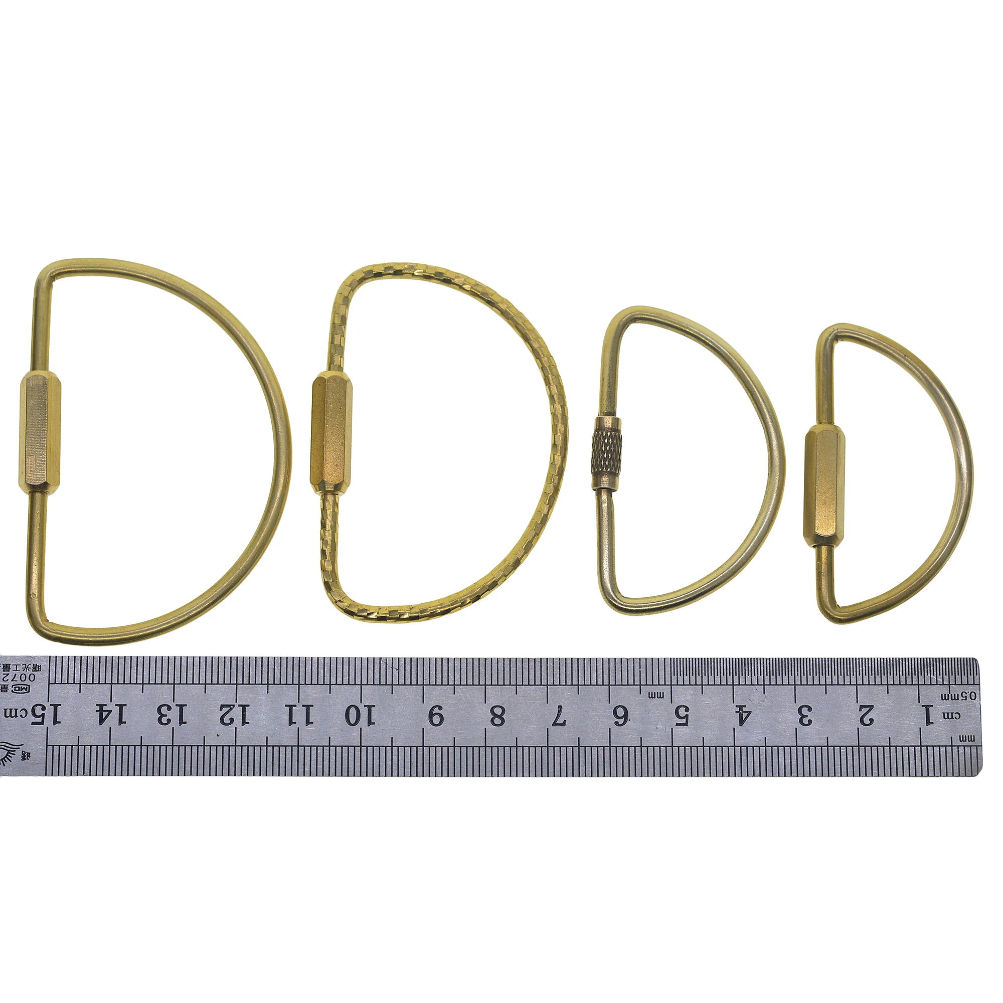 Elegant Brass Oval Hemisphere Heart Drop Carabiner Keychain Gift - 23 Stylish Options