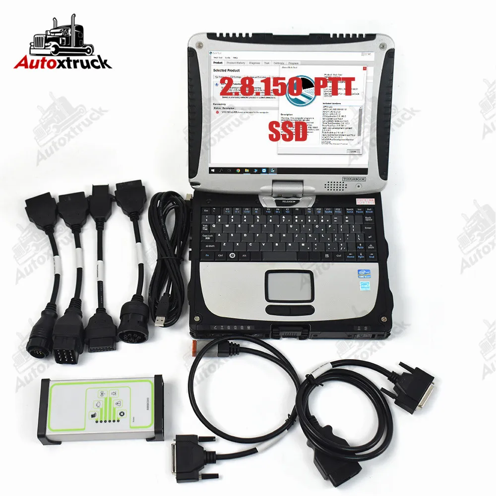 

Heavy Duty Truck 88890300 vocom Y1 with CF19 CF-19 Laptop for Volvo vcads Excavator Construction Equipment Diagnostic Tool