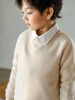 Children's Winter Basic Model Pure Wool Thick O-neck Pullover Boys Girls Kid 100% Au Merino Sweater Solid Teenager Tops Jumper 5